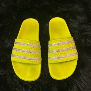 Neon Adidas Slides